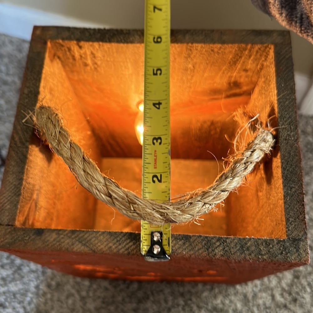 Wooden Pumpkin Light Up Box - Picture 4 of 7